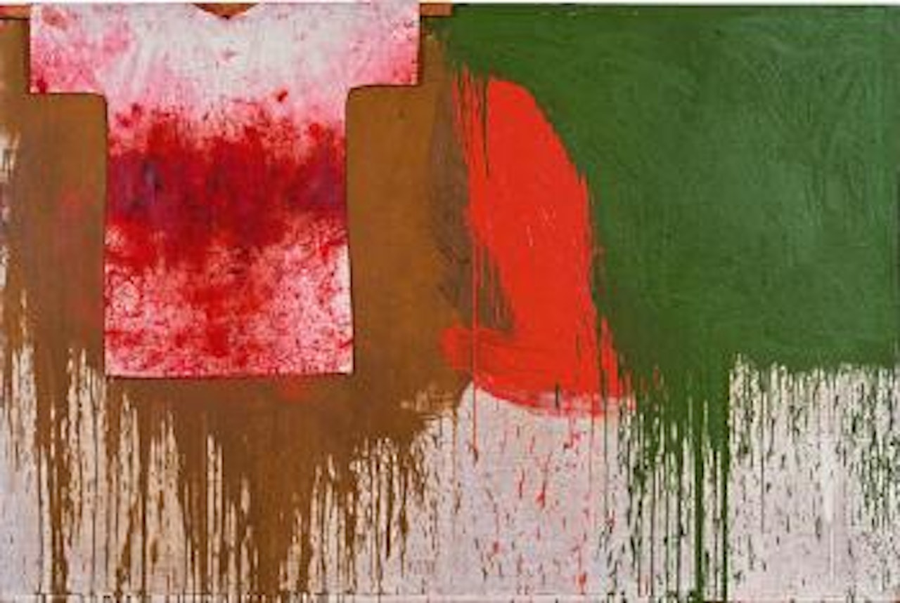 Schüttbild mit Hemd by Hermann Nitsch