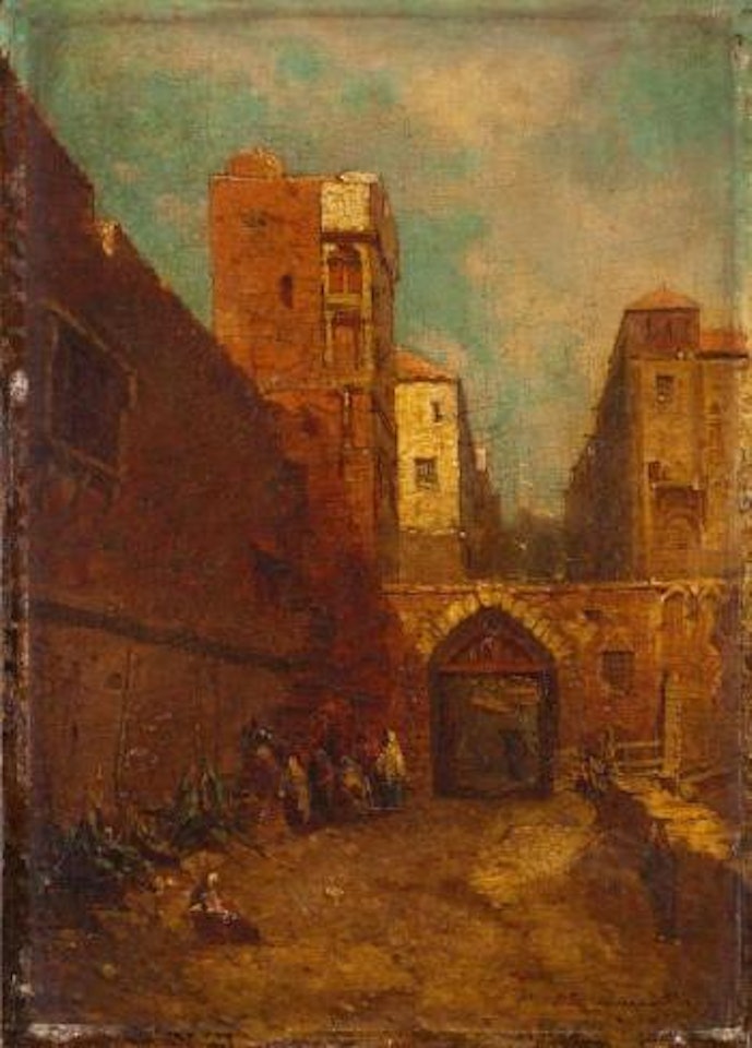 Porte d'une ville orientale by Jean Baptiste Henri Durand-Brager