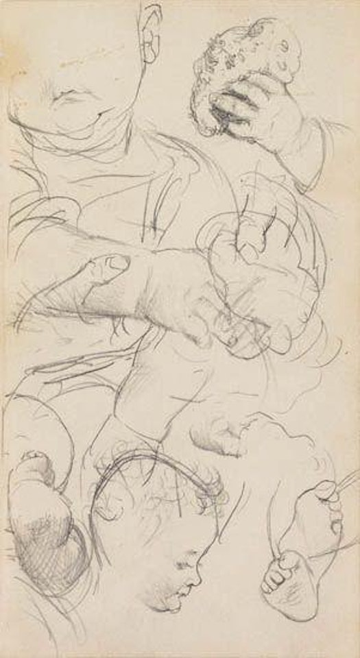 Studies of an Infant by Adolph Menzel