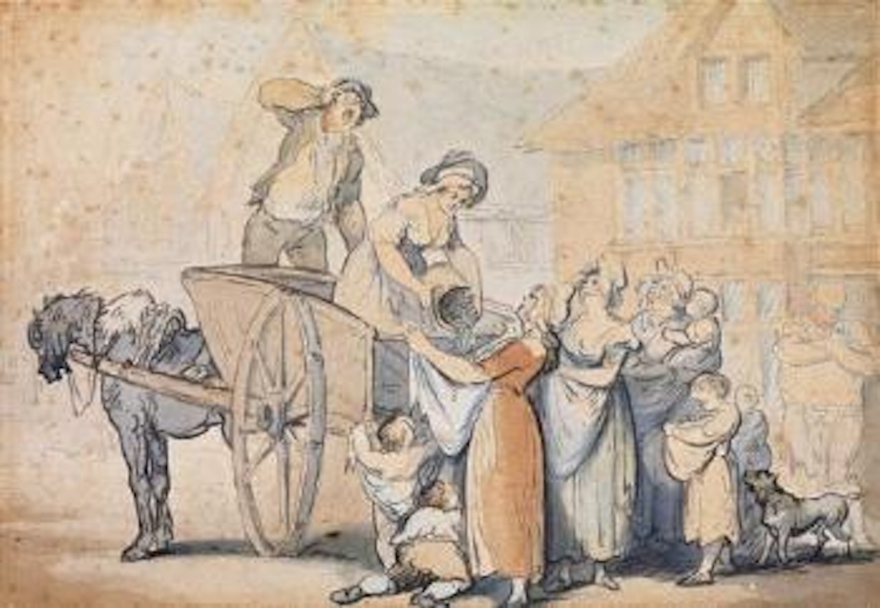 The Pea Cart by Thomas Rowlandson