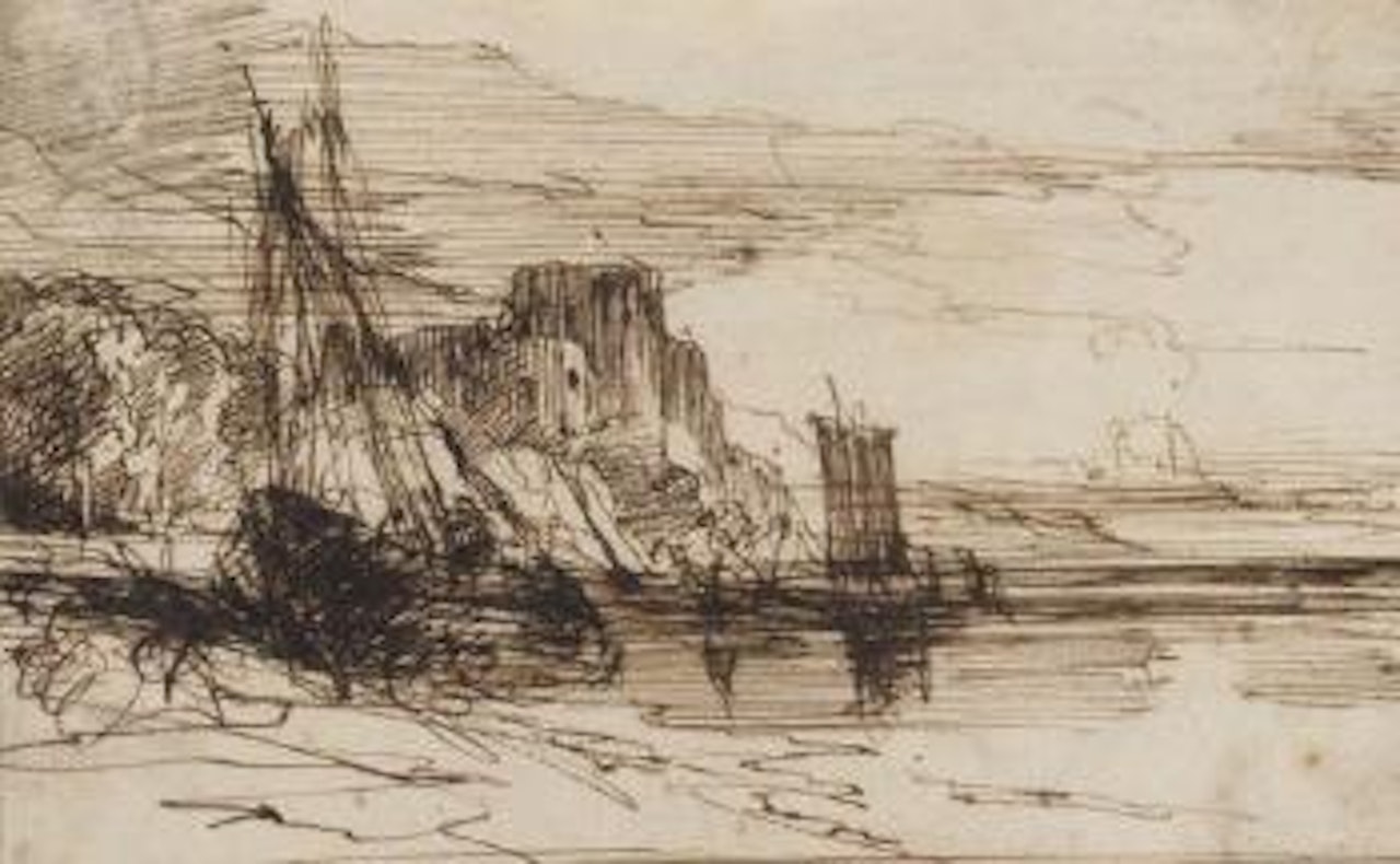 A Wreck near Pembroke Castle by Joseph Mallord William Turner