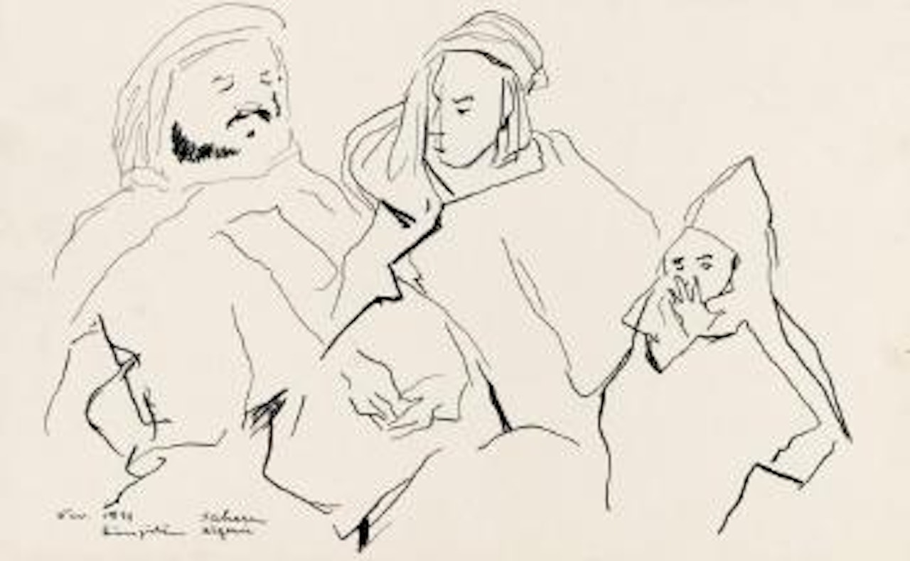 Deux hommes et un enfant by Leonard Tsuguharu Foujita