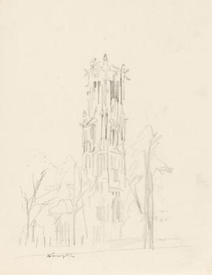 La tour Saint-Jacques by Leonard Tsuguharu Foujita