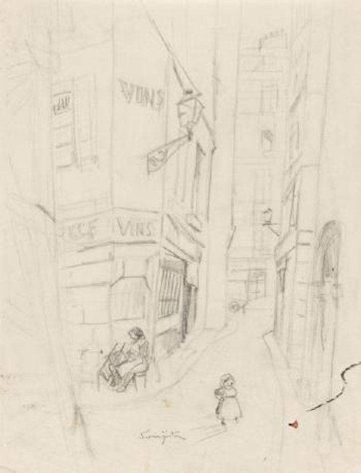 Rue de Paris by Leonard Tsuguharu Foujita