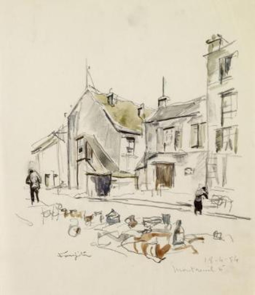 Scène de ville by Leonard Tsuguharu Foujita
