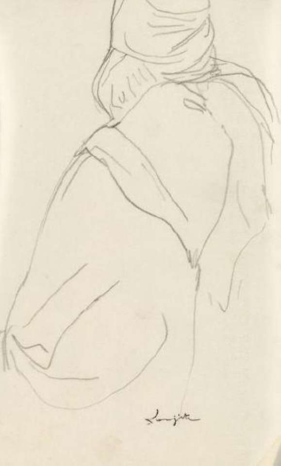 Bedouin de dos by Leonard Tsuguharu Foujita