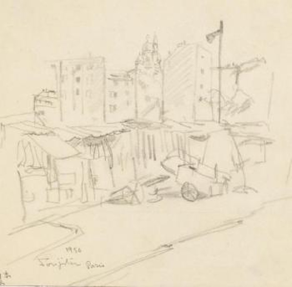 Aux abords de Paris by Leonard Tsuguharu Foujita