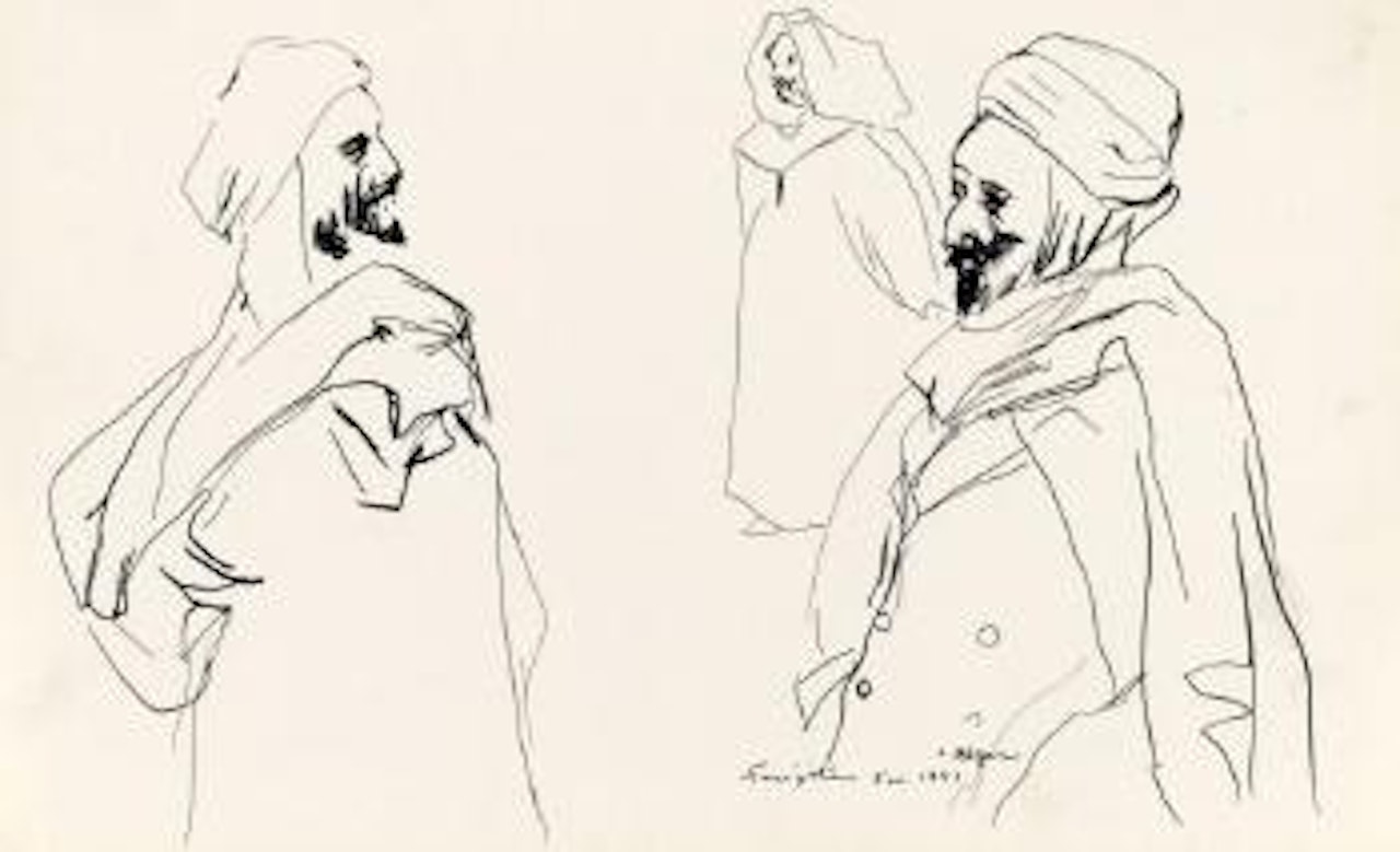 La rencontre by Leonard Tsuguharu Foujita