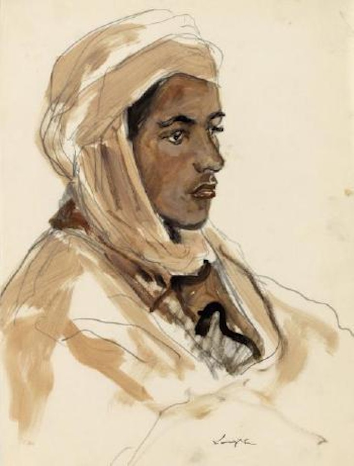 Le bedouin de profil by Leonard Tsuguharu Foujita