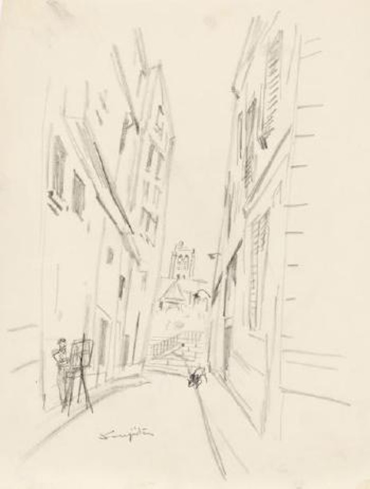 Le chevalet by Leonard Tsuguharu Foujita