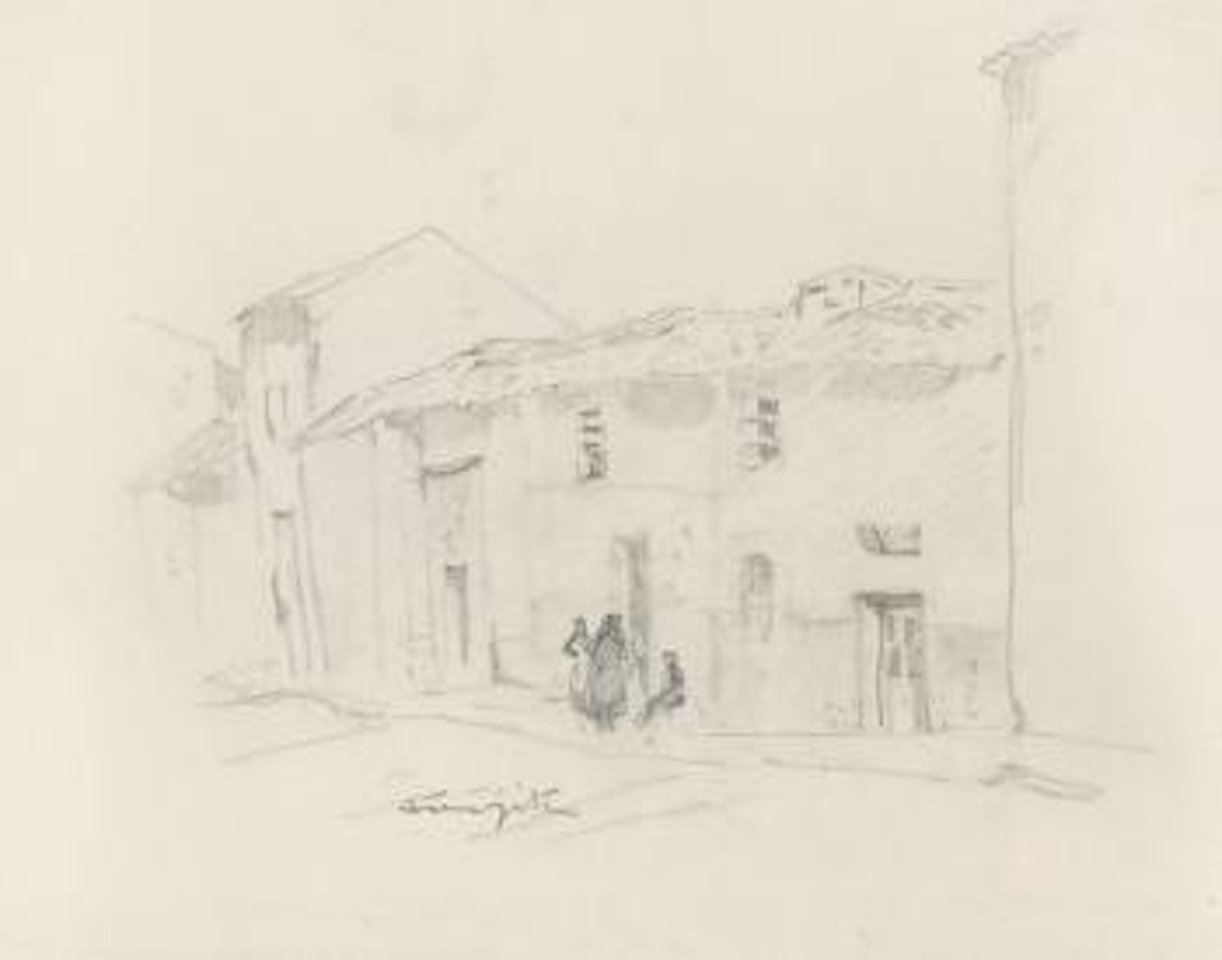 Scène de village by Leonard Tsuguharu Foujita