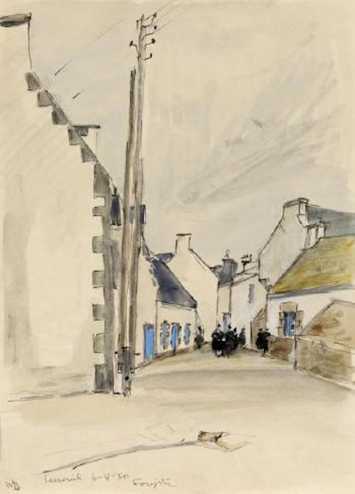 Scène de rue by Leonard Tsuguharu Foujita