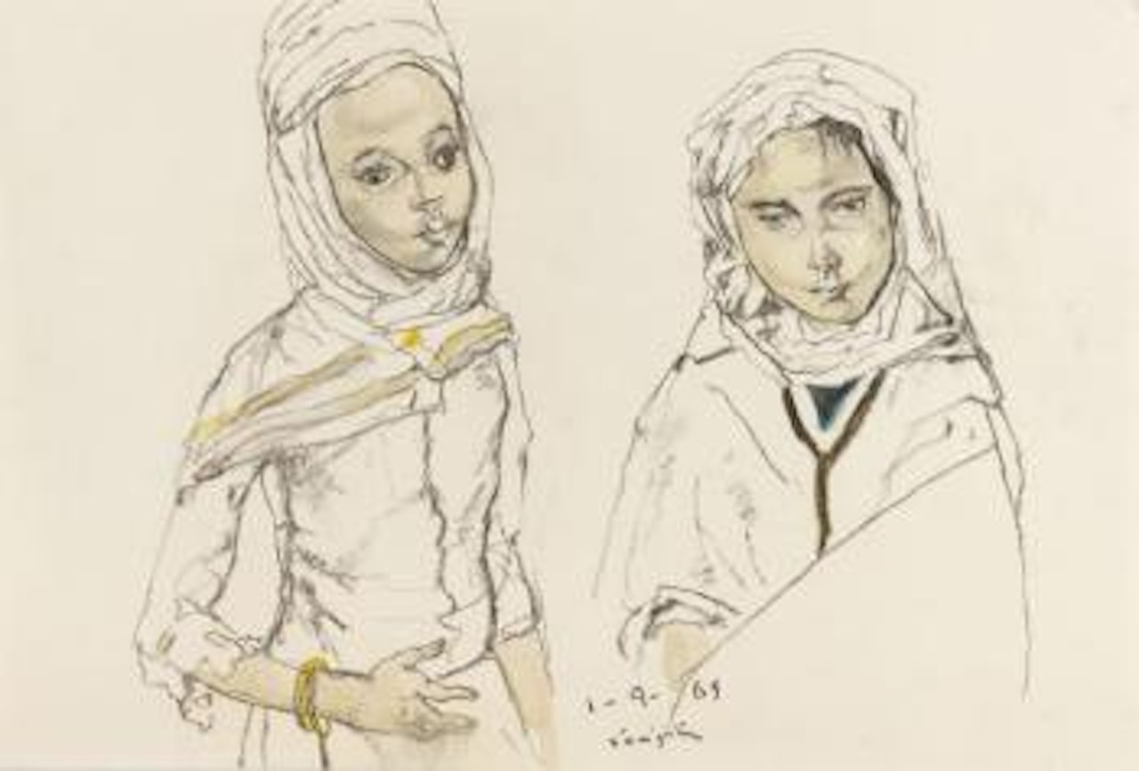 Garçon et la fille au voile by Leonard Tsuguharu Foujita