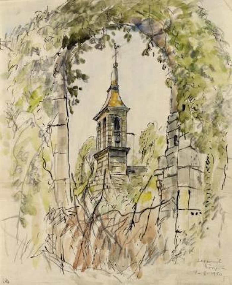 L'église, près de Lesconil by Leonard Tsuguharu Foujita