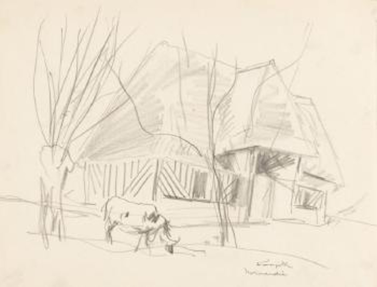 Ferme normande by Leonard Tsuguharu Foujita