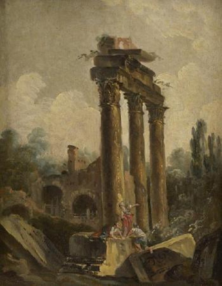 Personnages dans des ruines by Hubert Robert