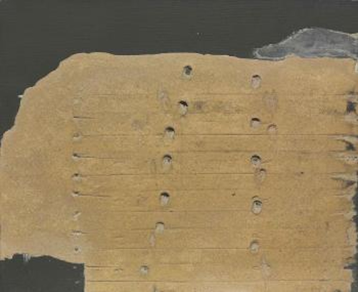 Tracos sobre ochre (Lines on Ochre) by Antoni Tapies