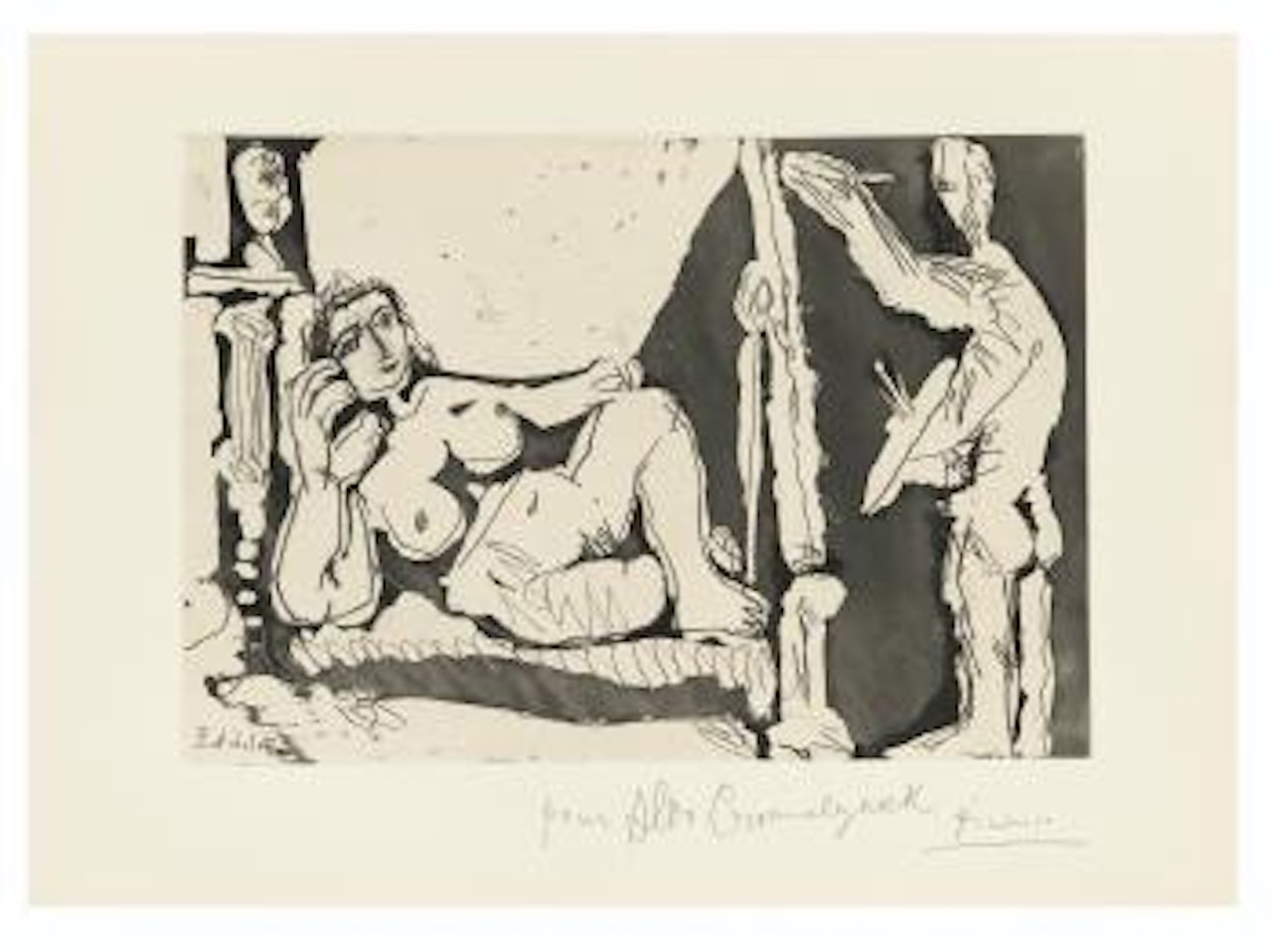 Peintre Et ModÃ¨le, Avec Une Sculpture. I by Pablo Picasso