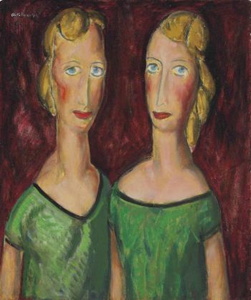 Two Sisters in Green by Alfred H. Maurer