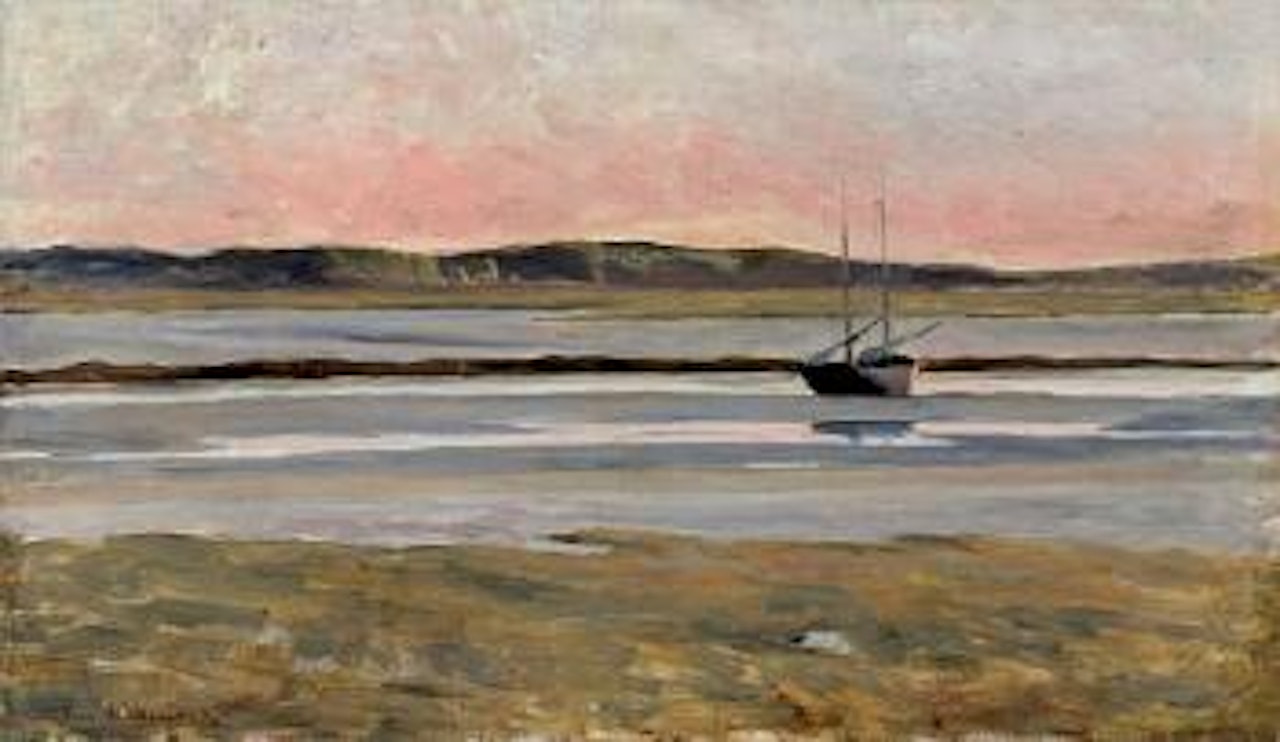 Voiliers sue la lagune, Étaples by Henri Le Sidaner