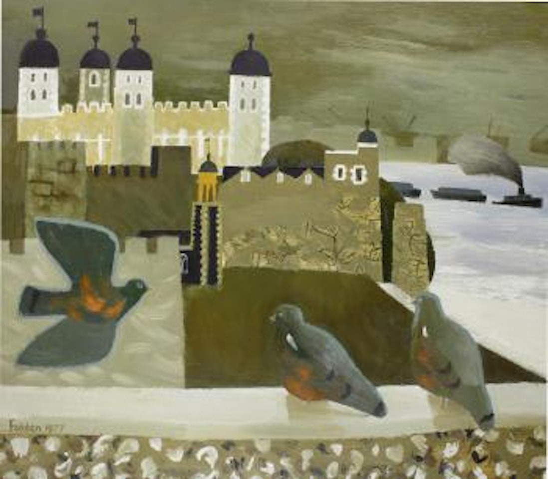 Pigeons at Tower Bridge by Mary Fedden