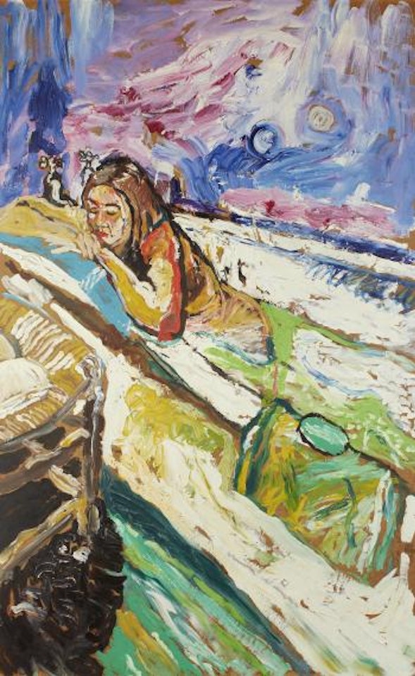 Patti in the bath by John Bratby