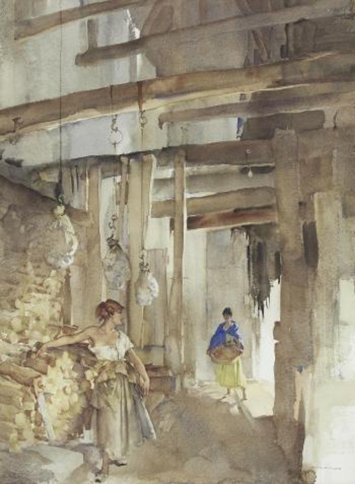 Hams and Firewood, Briare by William Russell Flint