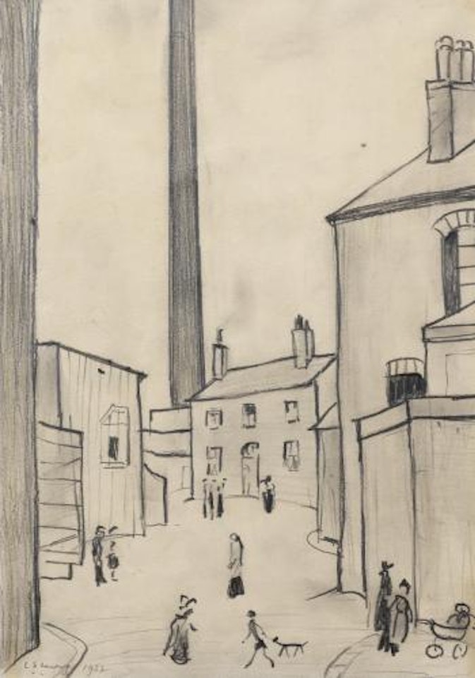 A Street In Droylsden by Laurence Stephen Lowry