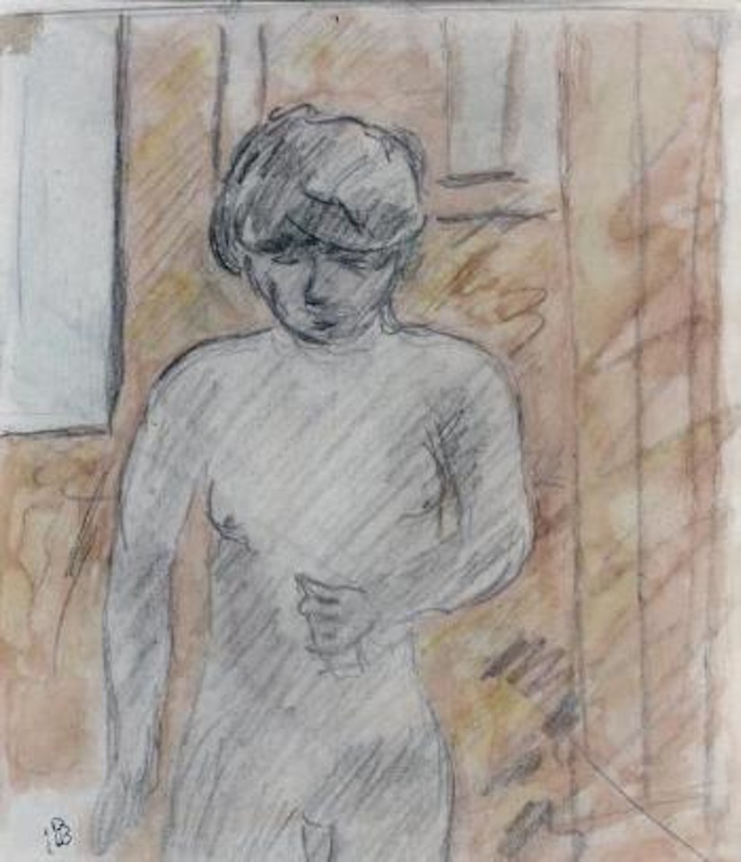 Étude de femme nue à mi-corps by Pierre Bonnard