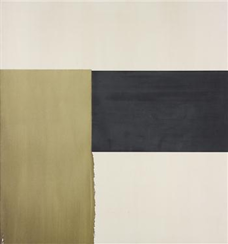 Exposed Painting, Olive Green by Callum Innes