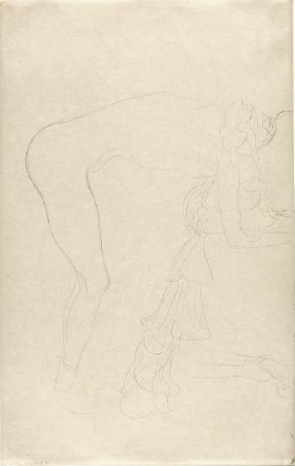 Gebeugter Akt by Gustav Klimt