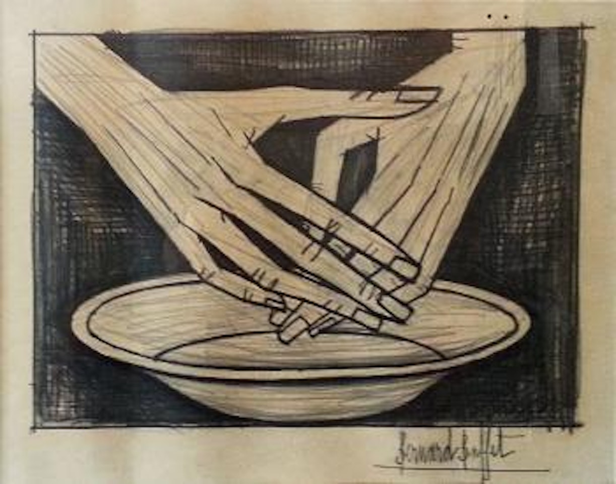 Le lavement des mains by Bernard Buffet