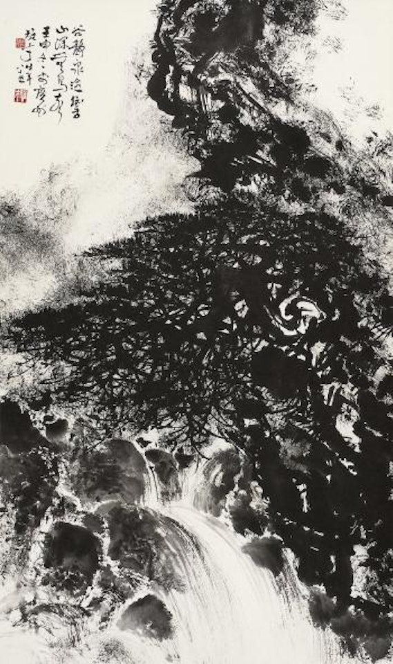Waterfall In Valley by Li Xiongcai