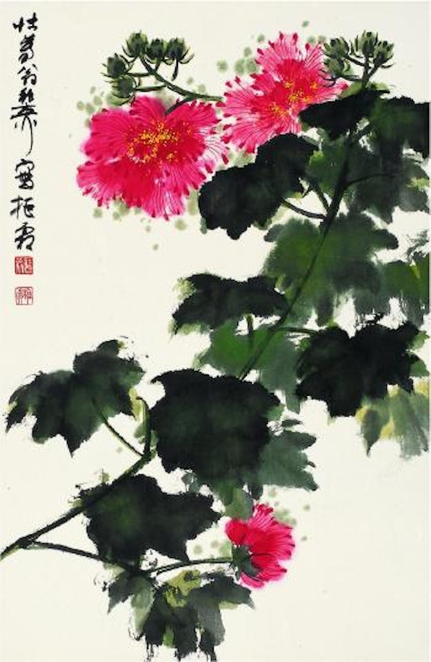 Hibiscus by Xie Zhiliu