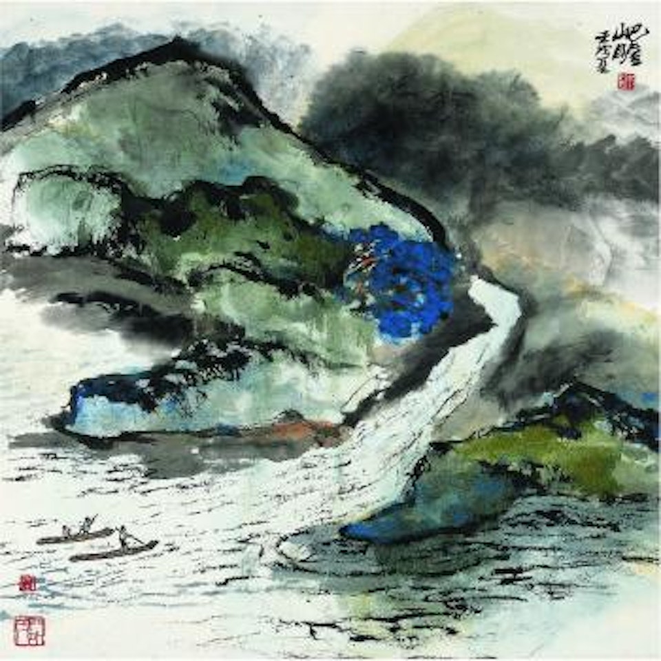 Boats On The River by Zhu Qizhan