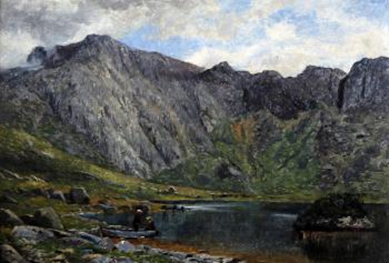 Llyn Idwal North Wales by Benjamin Williams Leader