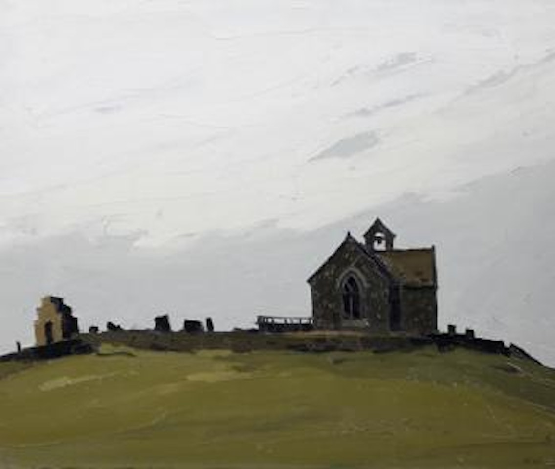 Llanryhwydrus - (the artist's grandfather's church) by Kyffin Williams