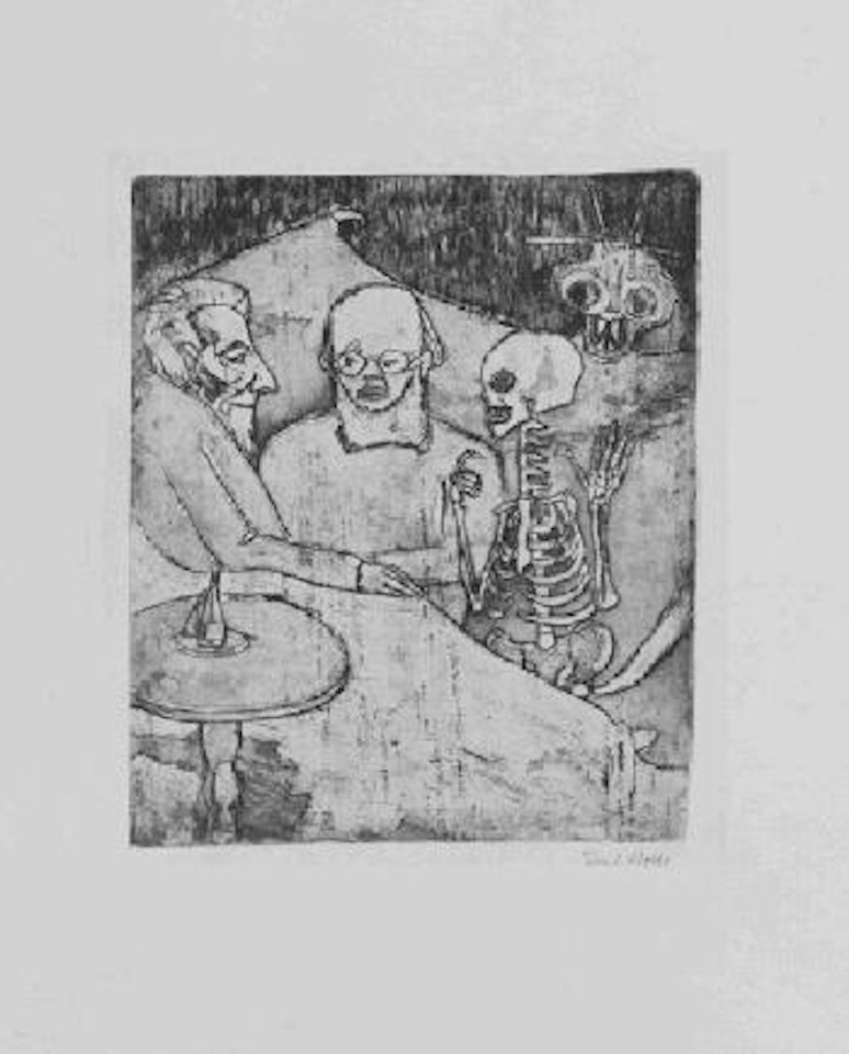 Kranker, Arzt, Tod und Teufel by Emil Nolde