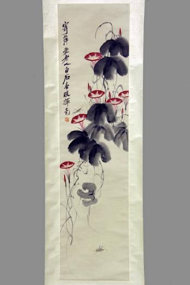 Two crickets with morning glories by Qi Baishi