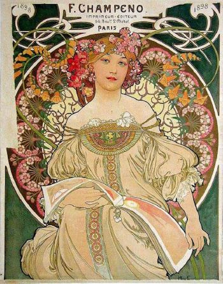 F Champeno by Alphonse Mucha