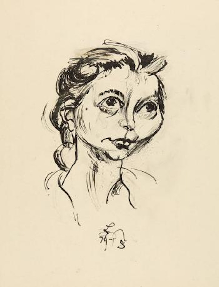 Junges Mädchen by Ludwig Meidner
