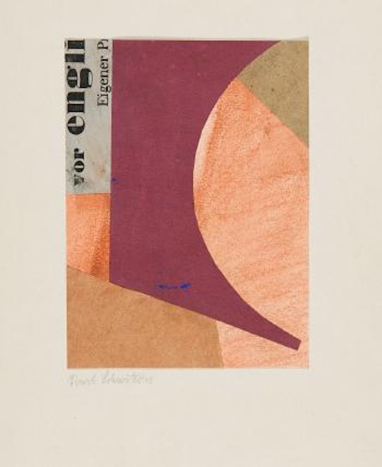 Ohne Titel (vor engli Eigener P) by Kurt Schwitters