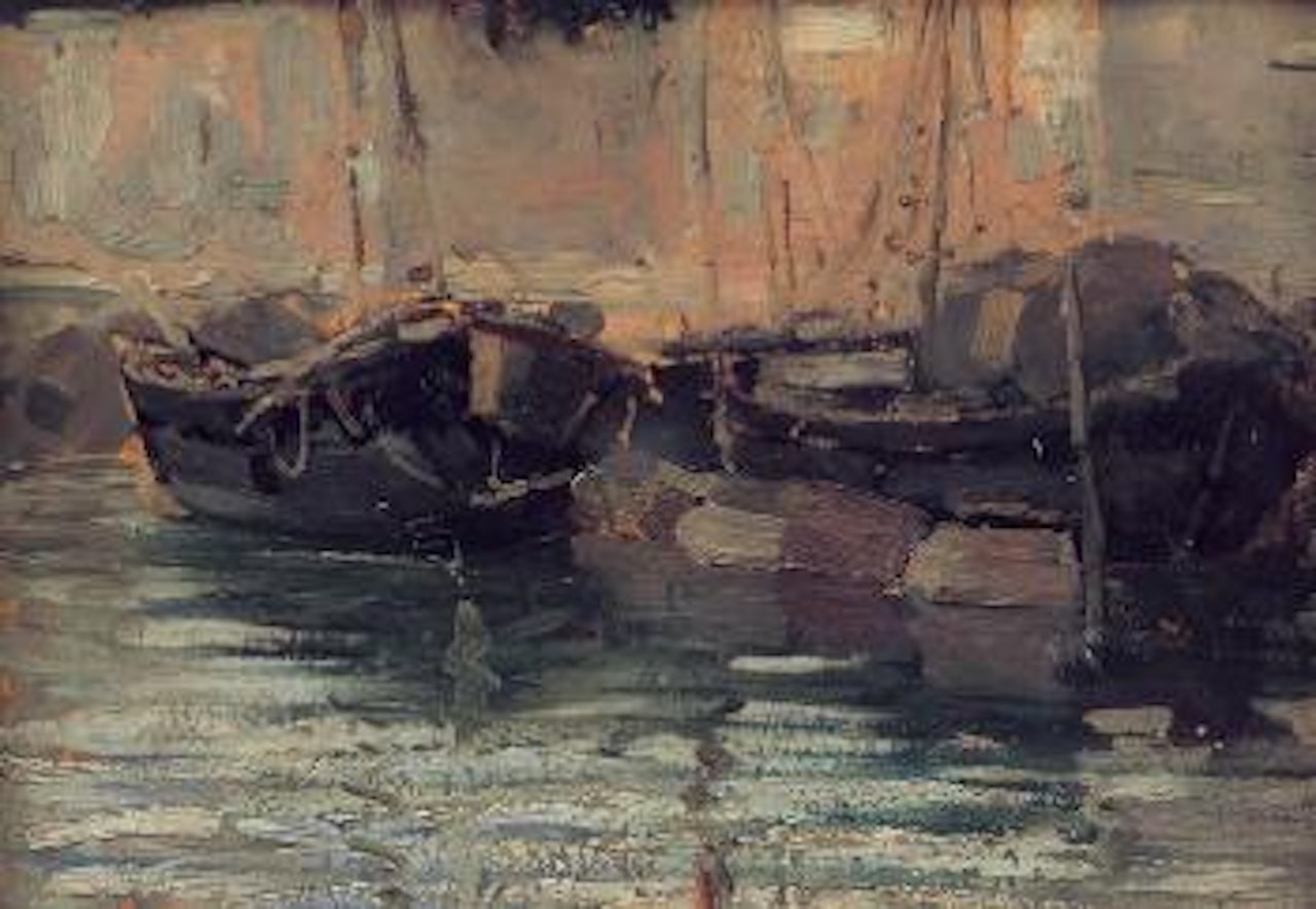 Barche a Venezia by Guglielmo Ciardi