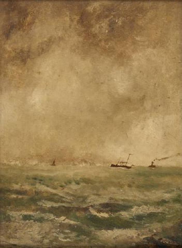 Vapeurs en mer du Nord by Alfred Stevens