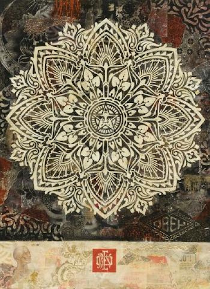 Mandala ornament dark 2 by Shepard Fairey