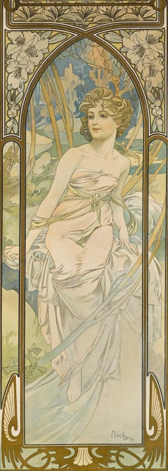 Eveil Du Matin From The "Heures Du Jour" Series by Alphonse Mucha