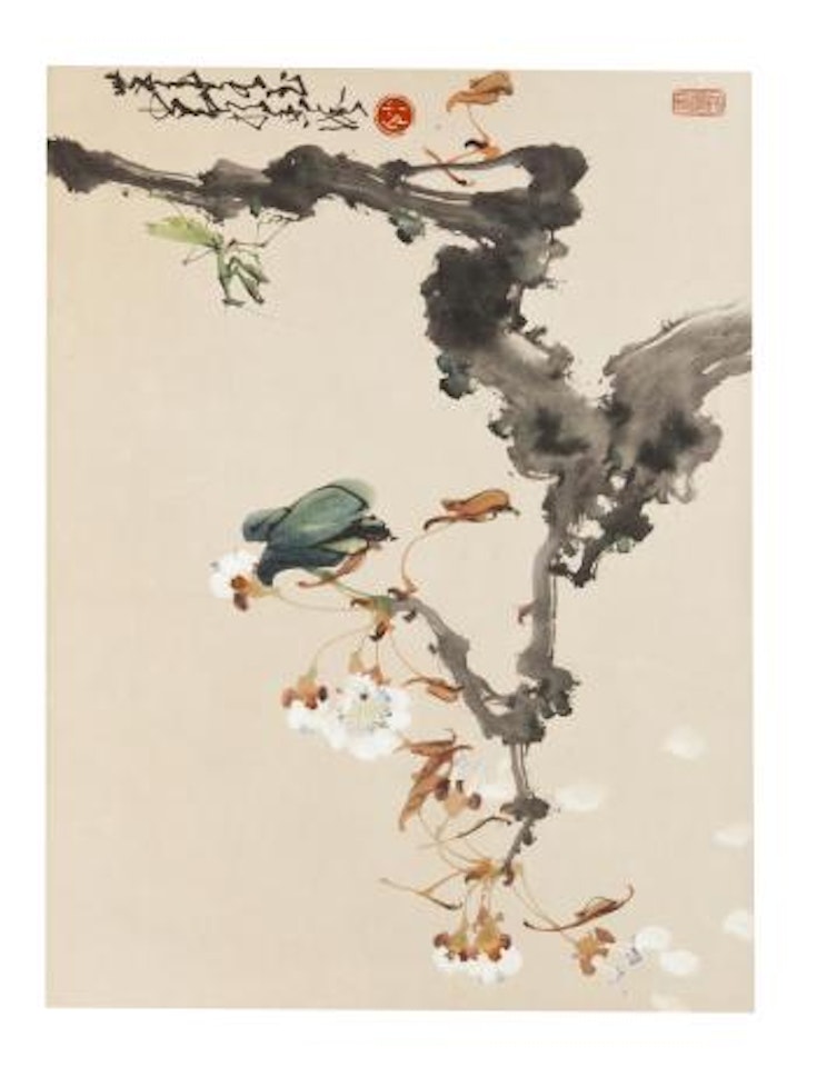 Praying Mantis and Flower by Zhao Shao'ang