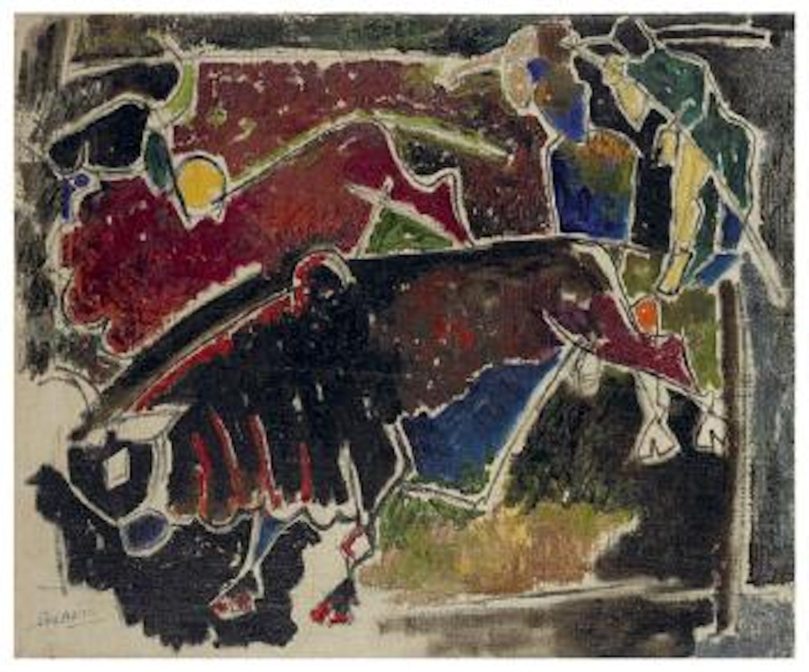 Ploughing by M.F. Husain