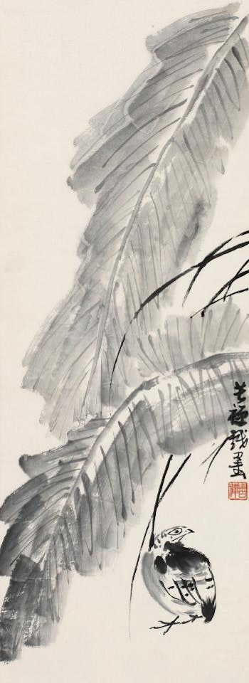 Plantain And Birds by Li Kuchan