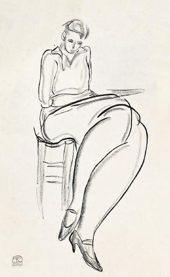 A Lady In Deep Thought by Sanyu
